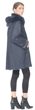 Load image into Gallery viewer, REX RABBIT COAT, HOODED REVERSIBLE - Two Tone