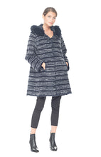 Load image into Gallery viewer, REX RABBIT COAT, HOODED REVERSIBLE - Two Tone