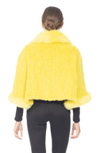 Load image into Gallery viewer, KNITTED CAPE FOX TRIM