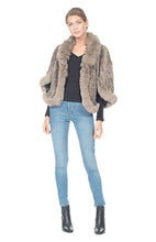 Load image into Gallery viewer, KNITTED CAPE FOX TRIM