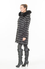 Load image into Gallery viewer, REX RABBIT COAT, HOODED REVERSIBLE - Two Tone