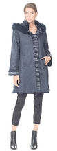 Load image into Gallery viewer, REX RABBIT COAT, HOODED REVERSIBLE - Two Tone
