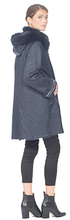 Load image into Gallery viewer, REX RABBIT COAT, HOODED REVERSIBLE - Two Tone
