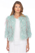 Load image into Gallery viewer, FOX JACKET - GREEN - TWO TONE - SILVER TASSLE ACCENTS
