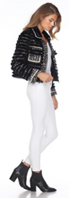 Load image into Gallery viewer, MINK JACKET - BLACK - PEARL LINED CUFFS &amp; POCKETS
