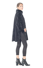 Load image into Gallery viewer, MINK JACKET CAPE with arm slots CRYSTAL COLLAR
