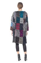 Load image into Gallery viewer, MINK AND  SILVER FOX  - wool lined COAT - MULTI COLORED
