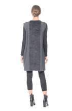 Load image into Gallery viewer, MINK WITH WOOL FABRIC  LONG VEST
