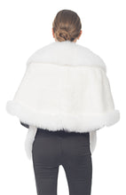 Load image into Gallery viewer, MINK SHAWL WITH FOX TRIM - ONE SIZE
