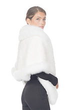 Load image into Gallery viewer, MINK SHAWL WITH FOX TRIM - ONE SIZE
