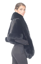 Load image into Gallery viewer, MINK SHAWL WITH FOX TRIM - ONE SIZE
