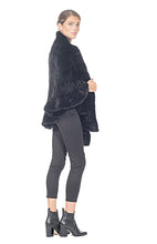 Load image into Gallery viewer, KNITTED MINK CAPE with Ruffles
