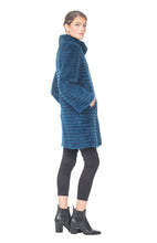 Load image into Gallery viewer, MINK WOOL LINED COAT ROYAL BLUE
