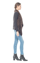 Load image into Gallery viewer, KNITTED MINK VEST with Leather Back
