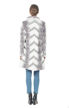 Load image into Gallery viewer, REX RABBIT COTTON LINED COAT - TWO TONE - GREY-WHITE
