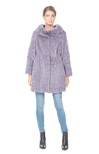 Load image into Gallery viewer, MINK - WOOL LINED COAT - with internal waist tie - LAVENDER
