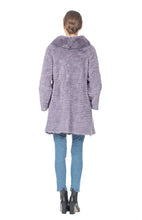 Load image into Gallery viewer, MINK - WOOL LINED COAT - with internal waist tie - LAVENDER
