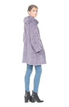 Load image into Gallery viewer, MINK - WOOL LINED COAT - with internal waist tie - LAVENDER
