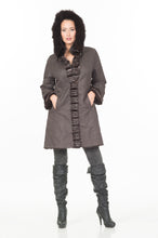 Load image into Gallery viewer, REX RABBIT COAT, HOODED REVERSIBLE - Two Tone
