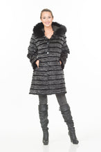 Load image into Gallery viewer, REX RABBIT COAT, HOODED REVERSIBLE - Two Tone
