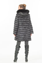 Load image into Gallery viewer, REX RABBIT COAT, HOODED REVERSIBLE - Two Tone
