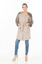 Load image into Gallery viewer, MINK-CASHMERE COAT W/BELT AND POCKETS
