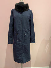 Load image into Gallery viewer, MINK REVERSIBLE RAINCOAT - NAVY BLUE
