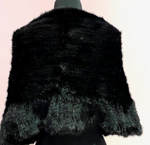 KNITTED MINK CAPE