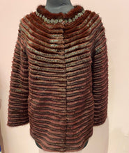 Load image into Gallery viewer, MINK WITH CRYSTAL COLLAR AND WOOL LINING JACKET
