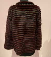 Load image into Gallery viewer, MINK WITH CRYSTAL COLLAR AND WOOL LINING JACKET
