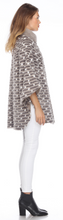 Load image into Gallery viewer, MINK COAT /  CAPE with arm slots  - GREY-WHITE
