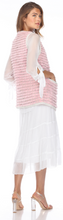 Load image into Gallery viewer, MINK VEST - PINK - PEARL LINED TRIM NECK &amp; POCKETS - ZIPPERED FRONT
