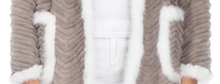 Load image into Gallery viewer, MINK COAT - GREY - WHITE MINK TRIM AND POCKETS
